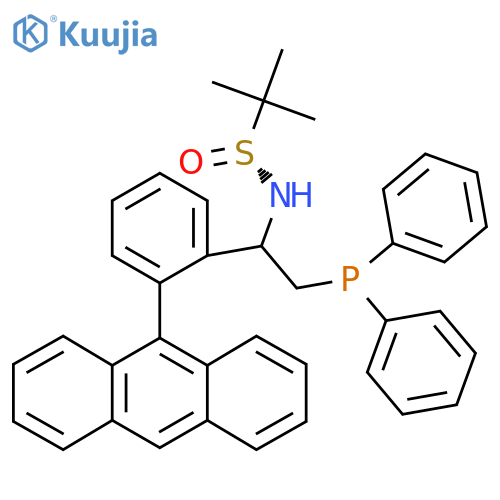 (R)-N-[1-(2-Anthracen-9-ylphenyl)-2-diphenylphosphanylethyl]-2-methylpropane-2-sulfinamide structure