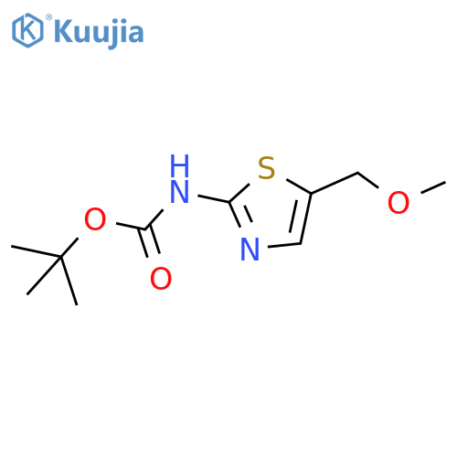 tert-Butyl N-[5-(methoxymethyl)-1,3-thiazol-2-yl]carbamate structure