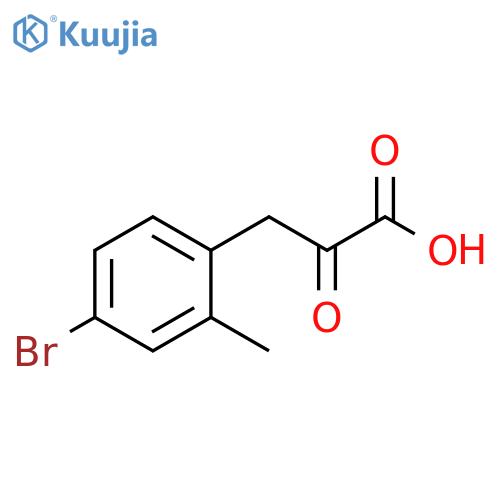 3-(4-bromo-2-methylphenyl)-2-oxopropanoic acid structure