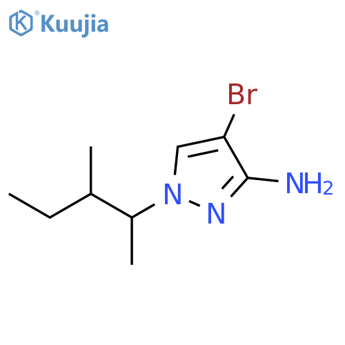4-Bromo-1-(3-methylpentan-2-yl)-1H-pyrazol-3-amine structure