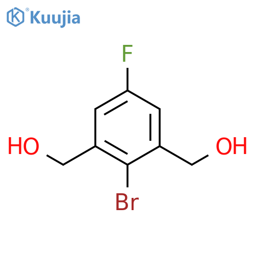 2-bromo-5-fluoro-3-(hydroxymethyl)phenylmethanol structure