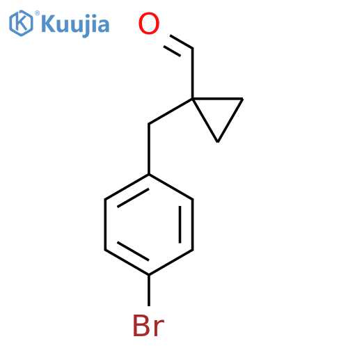 1-(4-bromophenyl)methylcyclopropane-1-carbaldehyde structure