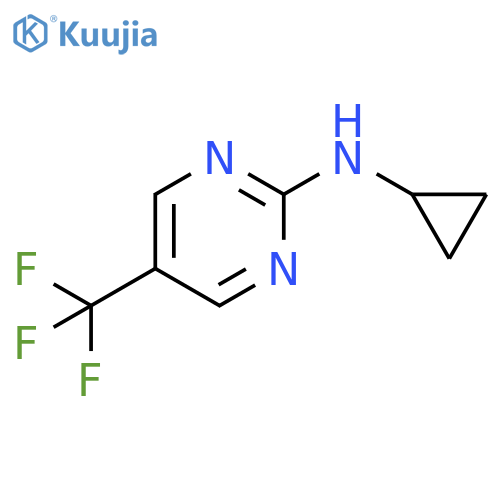 N-cyclopropyl-5-(trifluoromethyl)pyrimidin-2-amin
e structure