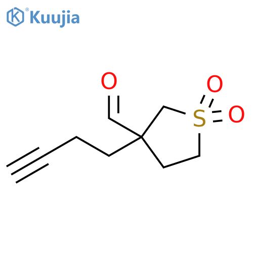 3-(but-3-yn-1-yl)-1,1-dioxo-1lambda6-thiolane-3-carbaldehyde structure