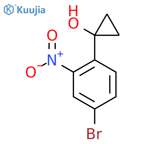 1-(4-bromo-2-nitrophenyl)cyclopropan-1-ol structure