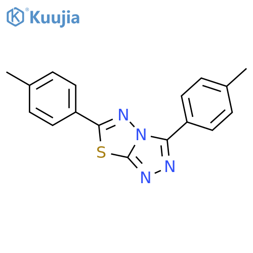 1,2,4-Triazolo[3,4-b][1,3,4]thiadiazole, 3,6-bis(4-methylphenyl)- structure