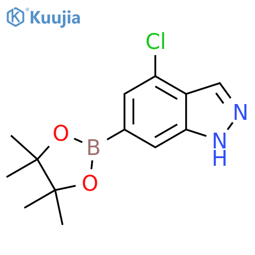 4-chloro-6-(4,4,5,5-tetramethyl-1,3,2-dioxaborolan-2-yl)-1H-indazole structure