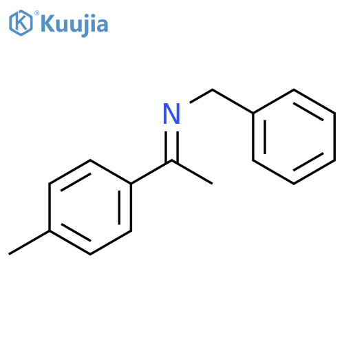 Benzenemethanamine, N-[1-(4-methylphenyl)ethylidene]-, (E)- structure