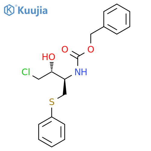 (2R,3R)-1-Chloro-2-hydroxy-3-(benzyloxycarbonyl)amino-4-(phenylthio)butane structure