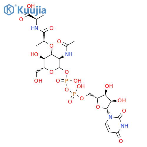 D-Alanine,N-(N-acetylmuramoyl)-, 1'®P'-ester with uridine 5'-(trihydrogen diphosphate) (9CI) structure