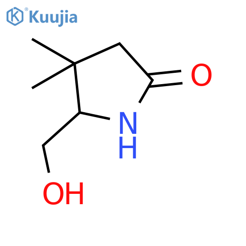 2-PYRROLIDINONE, 5-(HYDROXYMETHYL)-4,4-DIMETHYL- structure