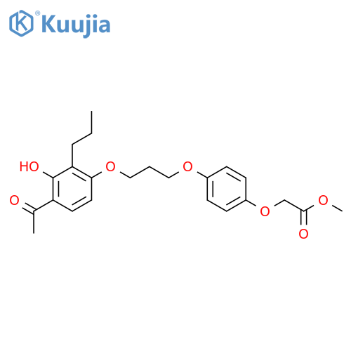 Methyl 2-(4-(3-(4-acetyl-3-hydroxy-2-propylphenoxy)-propoxy)phenoxy)acetate structure