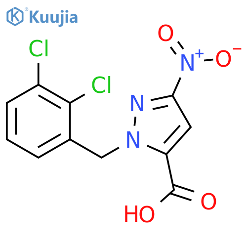 1H-Pyrazole-5-carboxylic acid, 1-[(2,3-dichlorophenyl)methyl]-3-nitro- structure