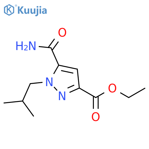 ethyl 5-(aminocarbonyl)-1-isobutyl-1H-pyrazole-3-carboxylate structure