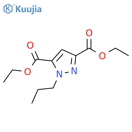 diethyl 1-propyl-1H-pyrazole-3,5-dicarboxylate structure