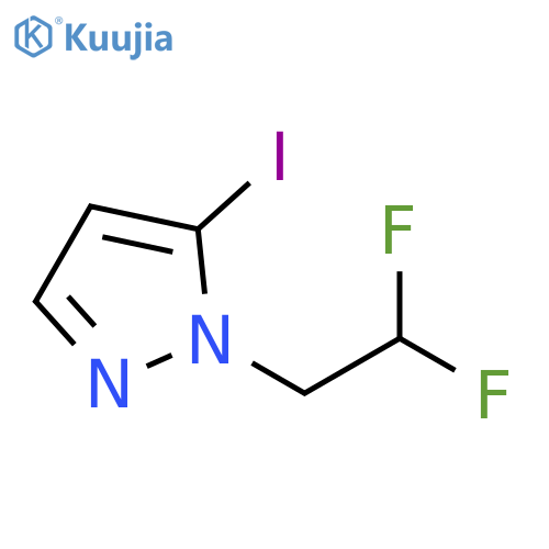 1-(2,2-difluoroethyl)-5-iodo-1H-pyrazole structure