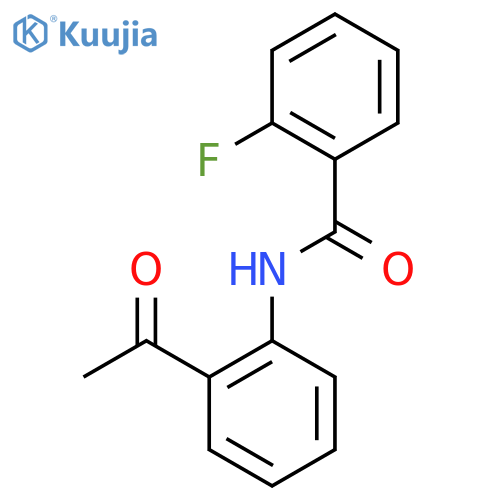 N-(2-acetylphenyl)-2-fluorobenzamide structure