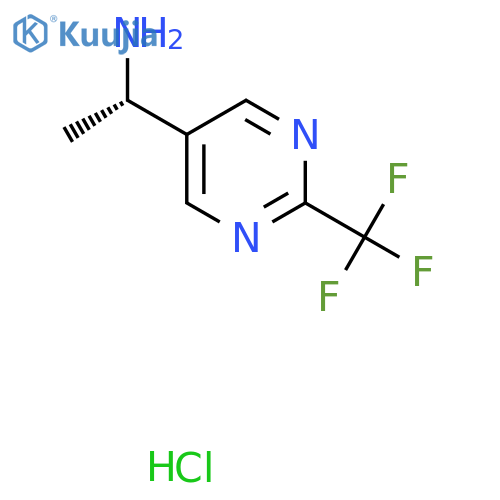 (1S)-1-[2-(trifluoromethyl)pyrimidin-5-yl]ethanamine;hydrochloride structure
