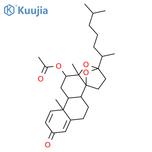 3H-2,4a-Epoxy-2H-phenanthro[2,1-b]pyran-8(4bH)-one,12-(acetyloxy)-2-[(1R)-1,5-dimethylhexyl]-4,5,6,10a,10b,11,12,12a-octahydro-10a,12a-dimethyl-,(4bR,10aR,10bS,12aS)- (9CI) structure