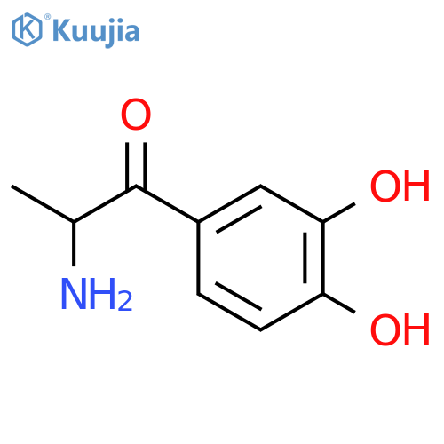 2-amino-1-(3,4-dihydroxyphenyl)propan-1-one structure