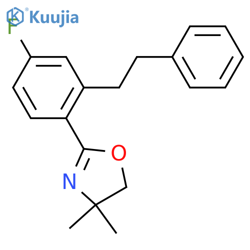 Oxazole, 2-[4-fluoro-2-(2-phenylethyl)phenyl]-4,5-dihydro-4,4-dimethyl- structure
