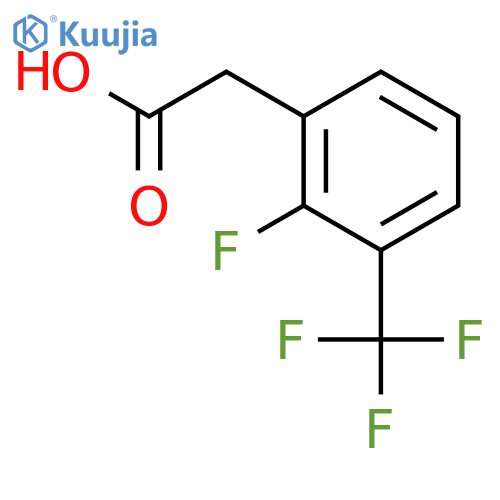 2-[2-fluoro-3-(trifluoromethyl)phenyl]acetic acid structure
