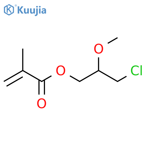 2-Propenoic acid, 2-methyl-, 3-chloro-2-methoxypropyl ester structure