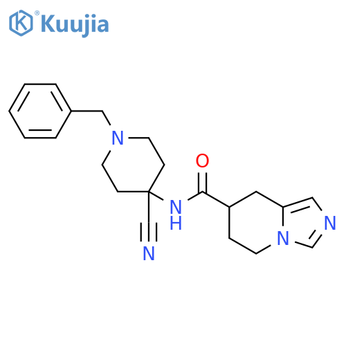 N-(1-Benzyl-4-cyanopiperidin-4-yl)-5,6,7,8-tetrahydroimidazo[1,5-a]pyridine-7-carboxamide structure