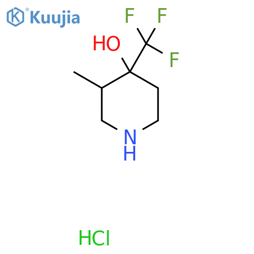 3-Methyl-4-(trifluoromethyl)piperidin-4-ol hydrochloride structure