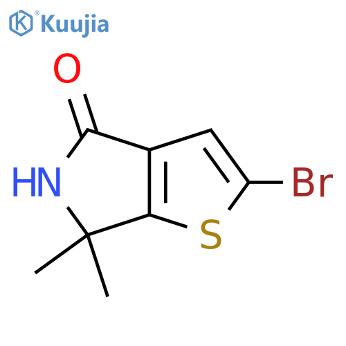 2-bromo-6,6-dimethyl-4H,5H,6H-thieno[2,3-c]pyrrol-4-one structure
