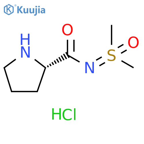 (2S)-N-[dimethyl(oxo)-λ?-sulfanylidene]pyrrolidine-2-carboxamide;hydrochloride structure
