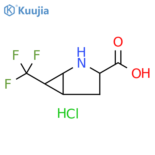 6-(trifluoromethyl)-2-azabicyclo3.1.0hexane-3-carboxylic acid hydrochloride structure