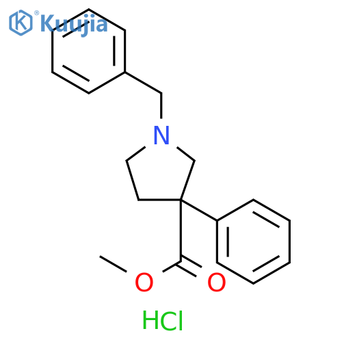 methyl 1-benzyl-3-phenylpyrrolidine-3-carboxylate hydrochloride structure