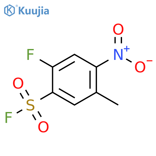 2-fluoro-5-methyl-4-nitrobenzene-1-sulfonyl fluoride structure