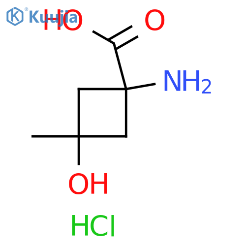 1-amino-3-hydroxy-3-methylcyclobutane-1-carboxylic acid hydrochloride structure