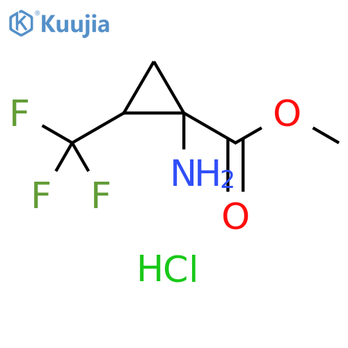 methyl 1-amino-2-(trifluoromethyl)cyclopropane-1-carboxylate hydrochloride structure