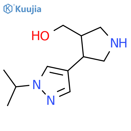 {4-1-(propan-2-yl)-1H-pyrazol-4-ylpyrrolidin-3-yl}methanol structure