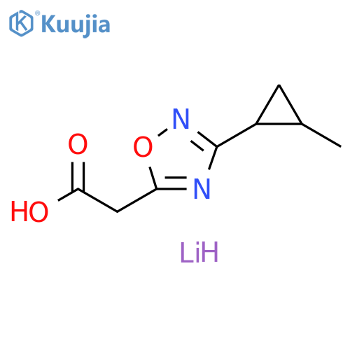 lithium(1+) ion 2-3-(2-methylcyclopropyl)-1,2,4-oxadiazol-5-ylacetate structure