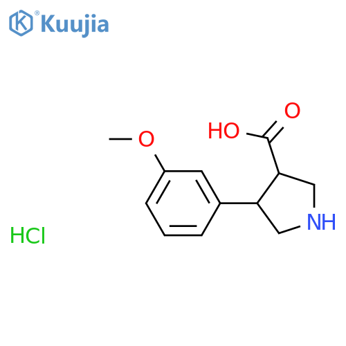 4-(3-methoxyphenyl)pyrrolidine-3-carboxylic acid hydrochloride structure