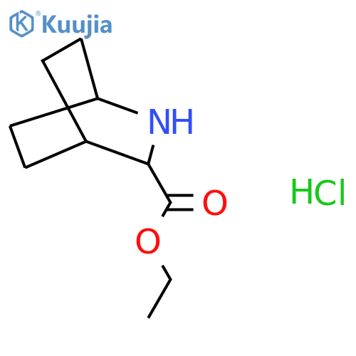 Ethyl 2-azabicyclo[2.2.2]octane-3-carboxylate hydrochloride structure