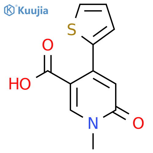 1-Methyl-6-oxo-4-(thiophen-2-yl)-1,6-dihydropyridine-3-carboxylic acid structure