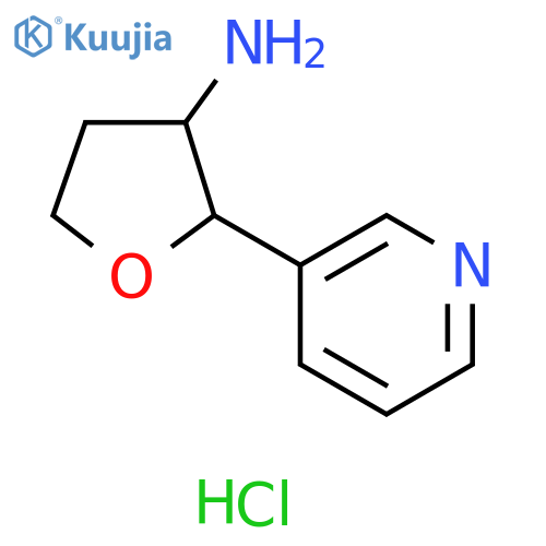 2-(pyridin-3-yl)oxolan-3-amine dihydrochloride structure