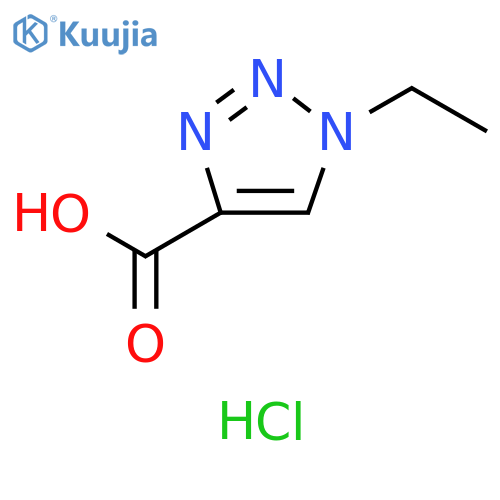 1H-1,2,3-Triazole-4-carboxylic acid, 1-ethyl-, hydrochloride (1:1) structure