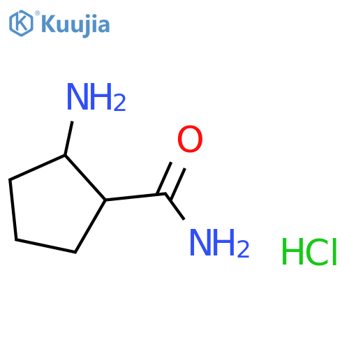 2-aminocyclopentane-1-carboxamide hydrochloride structure