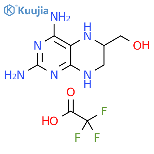 (2,4-diamino-5,6,7,8-tetrahydropteridin-6-yl)methanol, trifluoroacetic acid structure