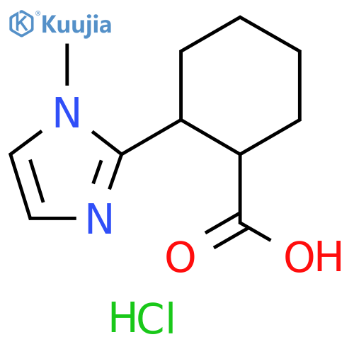 2-(1-methyl-1H-imidazol-2-yl)cyclohexane-1-carboxylic acid hydrochloride structure