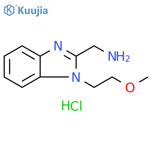 1-(2-methoxyethyl)-1H-1,3-benzodiazol-2-ylmethanamine dihydrochloride structure