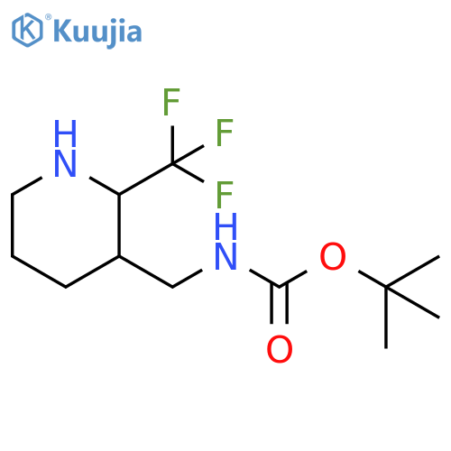 tert-butyl N-{2-(trifluoromethyl)piperidin-3-ylmethyl}carbamate structure