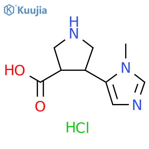 4-(1-methyl-1H-imidazol-5-yl)pyrrolidine-3-carboxylic acid dihydrochloride structure
