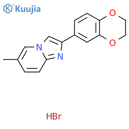 2-(2,3-dihydro-1,4-benzodioxin-6-yl)-6-methylimidazo1,2-apyridine hydrobromide structure
